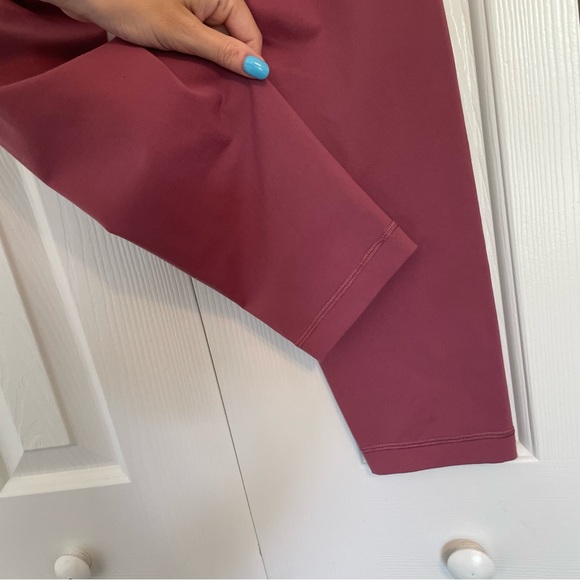 Lululemon Wunder Under High Rise Leggings Sz 10 Mauve Dusty Rose Full On Luon - Picture 6 of 13